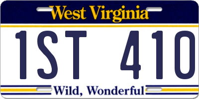 WV license plate 1ST410