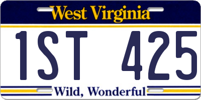 WV license plate 1ST425