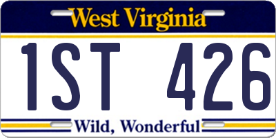 WV license plate 1ST426