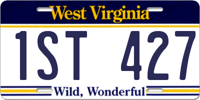 WV license plate 1ST427