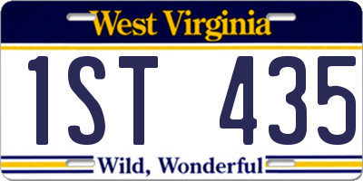 WV license plate 1ST435