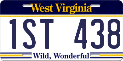 WV license plate 1ST438