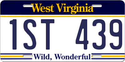 WV license plate 1ST439