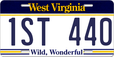 WV license plate 1ST440