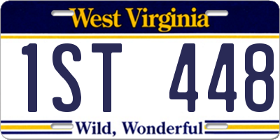 WV license plate 1ST448
