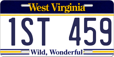 WV license plate 1ST459