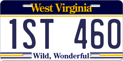 WV license plate 1ST460