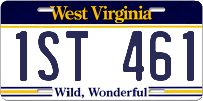 WV license plate 1ST461