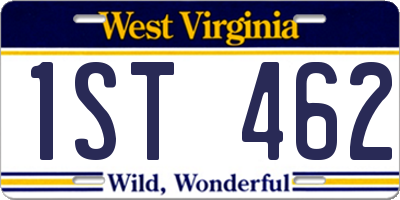 WV license plate 1ST462