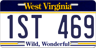 WV license plate 1ST469