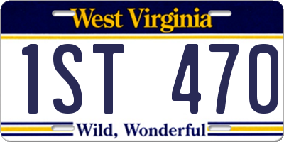 WV license plate 1ST470