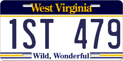 WV license plate 1ST479
