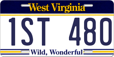 WV license plate 1ST480