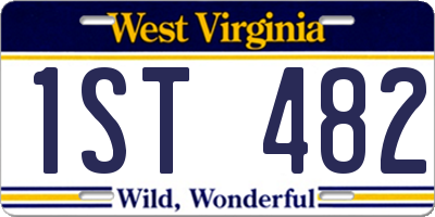 WV license plate 1ST482