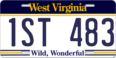 WV license plate 1ST483