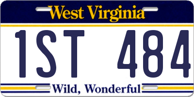 WV license plate 1ST484