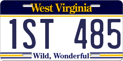 WV license plate 1ST485