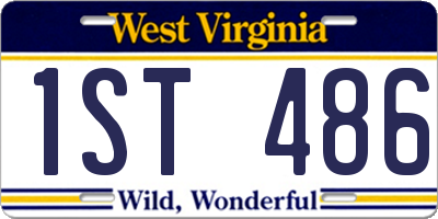 WV license plate 1ST486