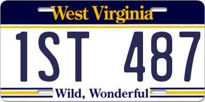 WV license plate 1ST487