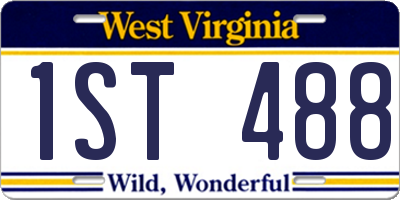 WV license plate 1ST488