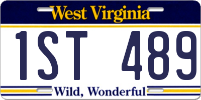 WV license plate 1ST489