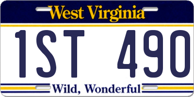 WV license plate 1ST490