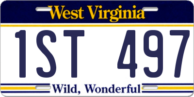 WV license plate 1ST497