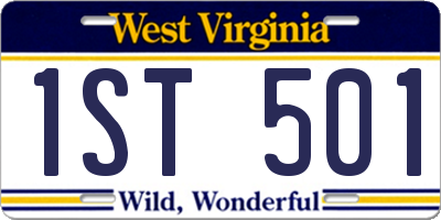 WV license plate 1ST501