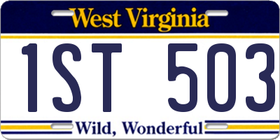 WV license plate 1ST503