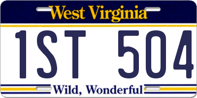 WV license plate 1ST504