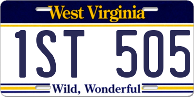 WV license plate 1ST505
