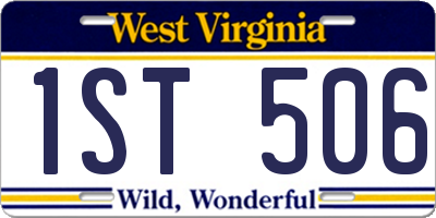 WV license plate 1ST506