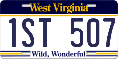 WV license plate 1ST507