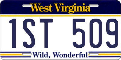 WV license plate 1ST509