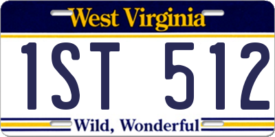 WV license plate 1ST512
