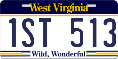 WV license plate 1ST513
