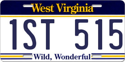 WV license plate 1ST515