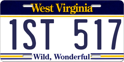 WV license plate 1ST517