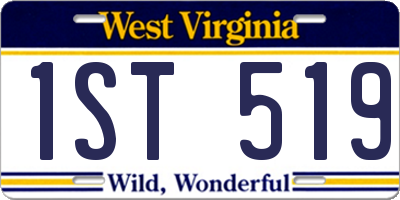 WV license plate 1ST519