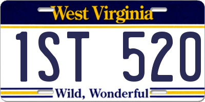 WV license plate 1ST520