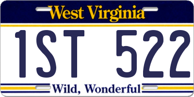 WV license plate 1ST522