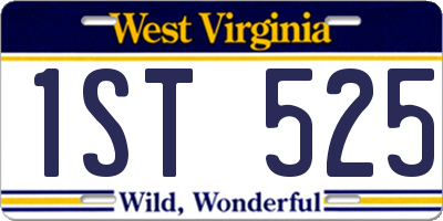 WV license plate 1ST525