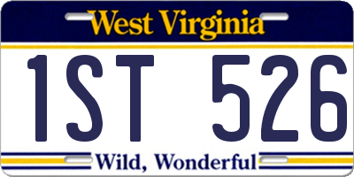 WV license plate 1ST526