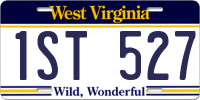 WV license plate 1ST527