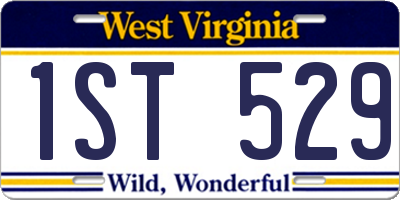 WV license plate 1ST529