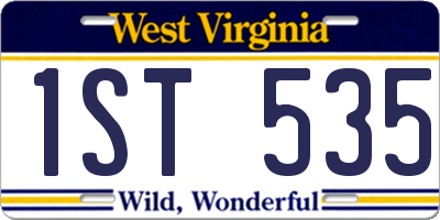 WV license plate 1ST535