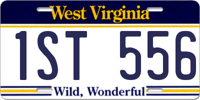 WV license plate 1ST556