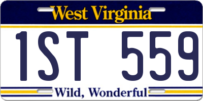 WV license plate 1ST559
