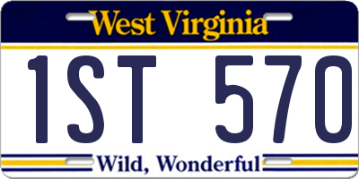 WV license plate 1ST570