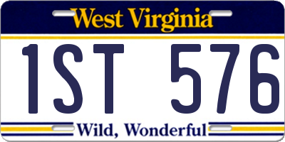 WV license plate 1ST576